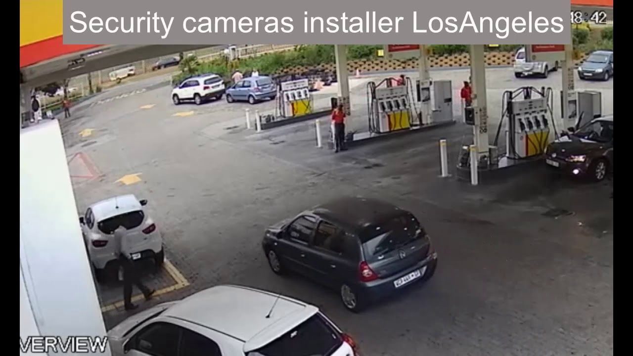 Petrol forecourt as recorded